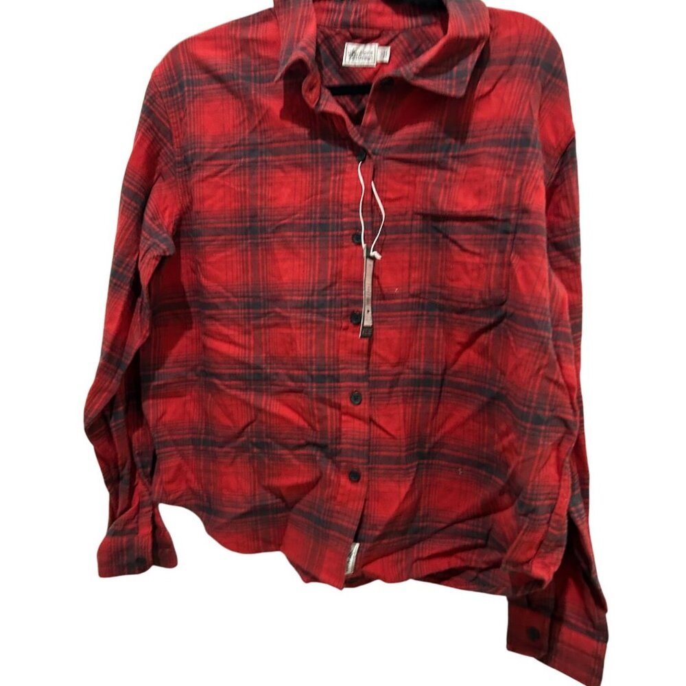 NEW Alpine Design Women's Flannel, Small, Red Bison Plaid